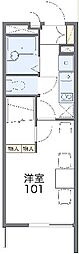 レオパレス栄 1Kの間取図画像