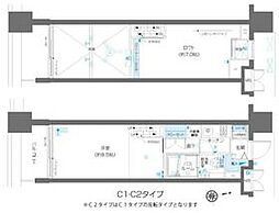東京メトロ南北線 麻布十番駅 徒歩4分の賃貸マンション 2階1Kの間取り