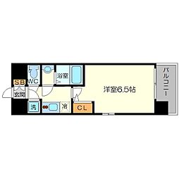 JR東海道・山陽本線 塚本駅 徒歩6分の賃貸マンション 2階1Kの間取り