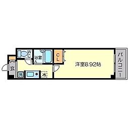 JR東海道・山陽本線 塚本駅 徒歩10分の賃貸マンション 4階1Kの間取り