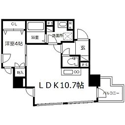 Osaka Metro谷町線 谷町四丁目駅 徒歩3分の賃貸マンション 5階1LDKの間取り
