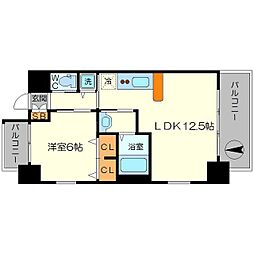 Osaka Metro御堂筋線 西中島南方駅 徒歩2分の賃貸マンション 10階1LDKの間取り