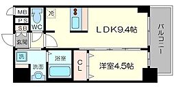 プレサンス新大阪ジェイズ 1LDKの間取図画像