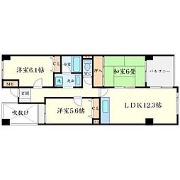 ティアラ豊中 3LDKの間取図画像