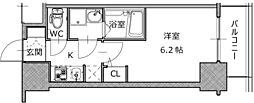 S-RESIDENCE南堀江 1Kの間取図画像