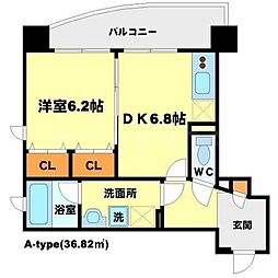 Osaka Metro御堂筋線 江坂駅 徒歩4分の賃貸マンション 9階1DKの間取り