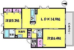 シャーメゾン6番館 2階