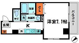 DAP千林 2階1Kの間取り