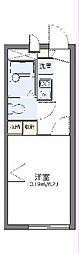 レオパレスピーヌス 1Kの間取図画像