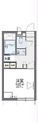 レオパレス椿原 1階1Kの間取り