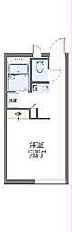レオパレスポレール 2階1Kの間取り