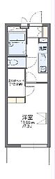 レオパレスディアコート入沢 1Kの間取図画像