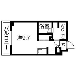 スパシエチェント成増 ワンルームの間取図画像
