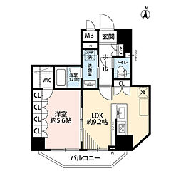 プレール・ドゥーク本所吾妻橋VI 7階1LDKの間取り
