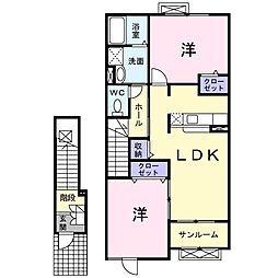 シュテイルラント2 2LDKの間取図画像