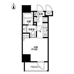 プレール・ドゥーク亀戸5 1Kの間取図画像