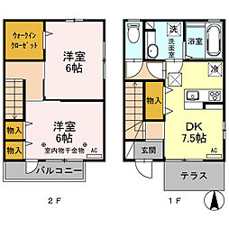 グランメゾン日吉 1階2DKの間取り