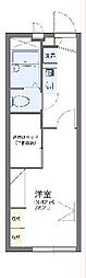 レオパレスグランドゥール 1Kの間取図画像
