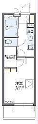 レオパレス月見ケ丘 1Kの間取図画像