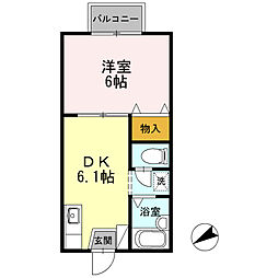 間取図画像 1DK