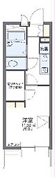 レオパレスIEYASU 1Kの間取図画像