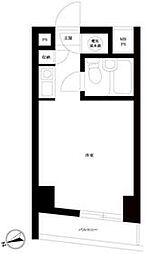 JR山手線 田町駅 徒歩8分の賃貸マンション 3階ワンルームの間取り