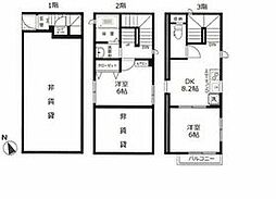 小田急小田原線 豪徳寺駅 徒歩2分の賃貸アパート 1階2DKの間取り