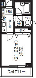 アンビシャス21大船 1Kの間取図画像