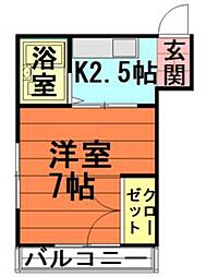 西武有楽町線 新桜台駅 徒歩3分の賃貸アパート 2階1Kの間取り