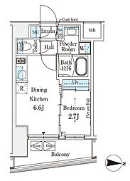 都営浅草線 押上駅 徒歩3分の賃貸マンション 7階1DKの間取り