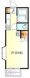 パレ菊名 2階ワンルームの間取り