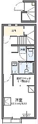 レオネクストプレルーディウム 2階1Kの間取り