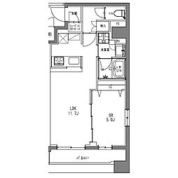 Ｌａ　Ｄｏｕｃｅｕｒ秋葉原 9階1LDKの間取り