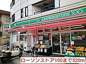 【コンビニエンスストア】ローソンストア100まで520ｍ