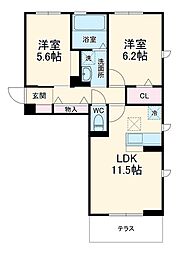 間取図画像 2LDK