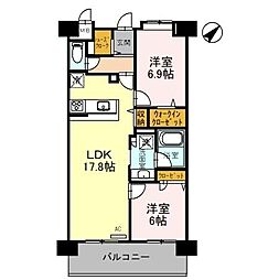 カーサ　マリーナ　モンテカルロ 4階3LDKの間取り