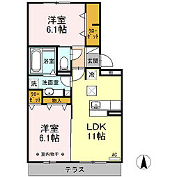 間取図画像 2LDK