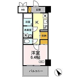 ベルフルール弐番館 1階1Kの間取り