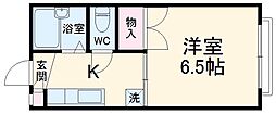 ラ・ポン大巌寺 1Kの間取図画像