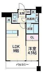 プレジオ緑地公園 1LDKの間取図画像