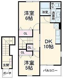 間取図画像 2LDK