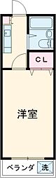 フレールシャポー泉Ａ 2階1Kの間取り