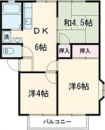 ハイツカミオ 2階3DKの間取り