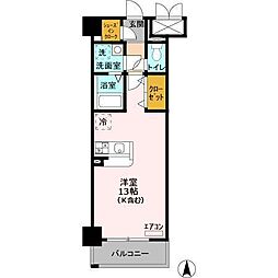 つくばエクスプレス 流山セントラルパーク駅 徒歩1分の賃貸マンション 5階1Kの間取り