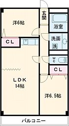 東急東横線 田園調布駅 徒歩5分の賃貸マンション 2階2LDKの間取り