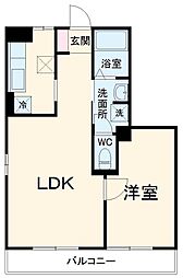 パークサイド西船Ｂ 3階1LDKの間取り