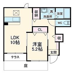 JR関西本線 河原田駅 徒歩25分の賃貸アパート 1階1LDKの間取り