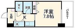 名古屋市営東山線 今池駅 徒歩4分の賃貸マンション 6階1Kの間取り