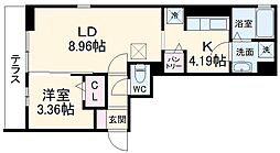ロゼ　清新 1階1LDKの間取り