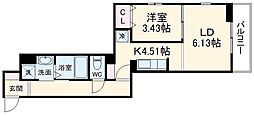 ロゼ　清新 3階1LDKの間取り